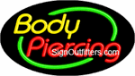 Body Piercing Neon Sign - Flashing Design