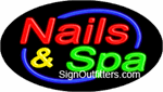 Nails & Spa Neon Sign - Flashing Design