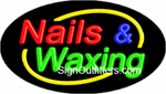 Nails & Waxing Neon Sign - Flashing Design