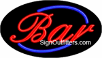 Bar Neon Sign (Script Font) - Flashing Design