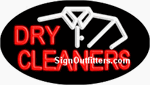 Dry Cleaners with shirt graphic Neon Sign - Flashing Design