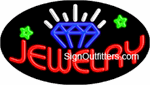 Jewelry with Diamond Graphic Neon Sign - Flashing Design