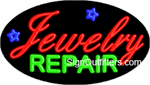 Jewelry Repair with Star Graphics Neon Sign - Flashing Design