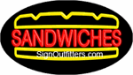 Sandwiches with Bun graphic Neon Sign - Flashing Design