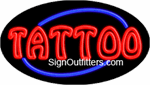 Tattoo in Bubble Font Neon Sign - Flashing Design
