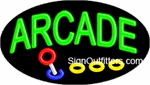 Arcade Neon Sign with Joystick Graphic - Flashing Design