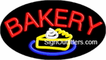 Bakery Neon Sign with Pie Graphic - Flashing Design
