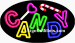 Candy with candy graphic Neon Sign - Flashing Design