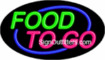 Food To Go Neon Sign - Flashing Design