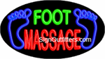 Foot Massage Neon Sign - Flashing Design