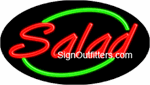 Salad with Green Border Neon Sign - Flashing Design
