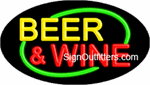 Beer & Wine Neon Sign - Flashing Design