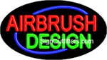 Airbrush Design Neon Sign - Flashing Design