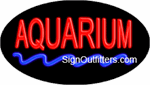 Aquarium Neon Sign with Water Graphic - Flashing Design