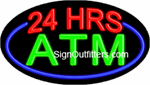 ATM 24 Hours Neon Sign - Flashing Design