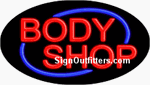 Body Shop Neon Sign - Flashing Design