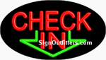 Check In Neon Sign - Flashing Design