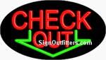 Check Out Neon Sign - Flashing Design