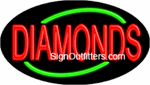 Diamonds Neon Sign - Flashing Design