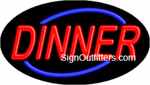 Dinner Neon Sign - Flashing Design