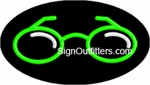 Eye Glasses Graphic Neon Sign - Flashing Design
