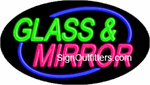 Glass & Mirror Neon Sign - Flashing Design
