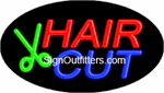 Hair Cut Neon Sign - Flashing Design