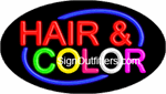 Hair & Color Neon Sign - Flashing Design