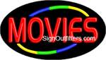 Movies Neon Sign - Flashing Design