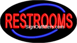 Restrooms Neon Sign - Flashing Design