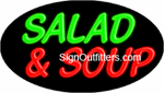 Salad & Soup Neon Sign - Flashing Design