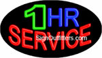 1 HR Service Neon Sign - Flashing Design