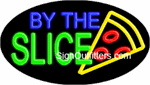 Pizza by the Slice Neon Sign - Flashing Design