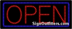 Open LED Sign with (Blue Border) - Regular Design
