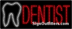 Dentist with Tooth Graphic LED Sign - Regular Design