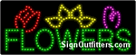  Flowers with Flower Graphics LED Sign - Regular Design