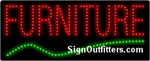 Furniture with Green Underline LED Sign - Regular Design