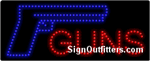 Guns with a Gun Graphic LED Sign - Regular Design