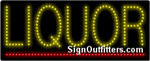 Liquor (Yellow Letters) LED Sign - Regular Design