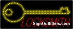 Locksmith (Yellow Key) LED Sign - Regular Design