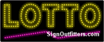 Lotto (Yellow Letters) LED Sign - Regular Design