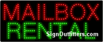 Mailbox Rental LED Sign - Regular Design