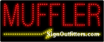 Muffler (Yellow Underline) LED Sign - Regular Design