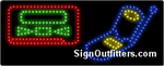Pager & Cellular Graphic LED Sign - Regular Design