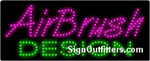 Airbrush Design in Italic Font LED Sign - Regular Design