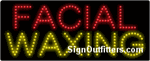 Facial Waxing LED Sign - Regular Design