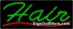 Hair in Italic Font LED Sign - Regular Design