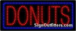  Donuts with Blue Border LED Sign - Regular Design
