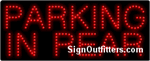 Parking In Rear LED Sign - Regular Design