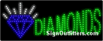 Diamonds LED Sign - Regular Design